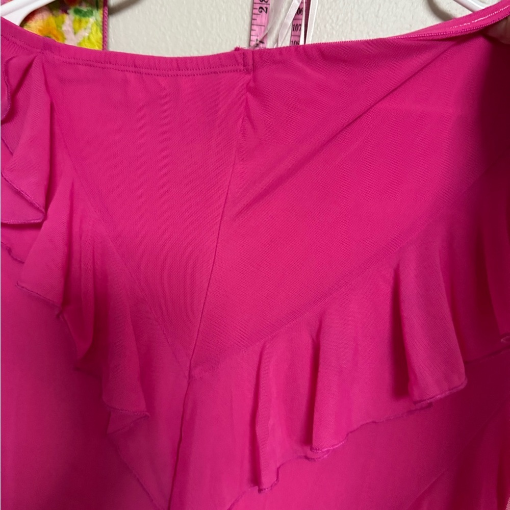 SHEIN Fuchsia Gathered dress body con​